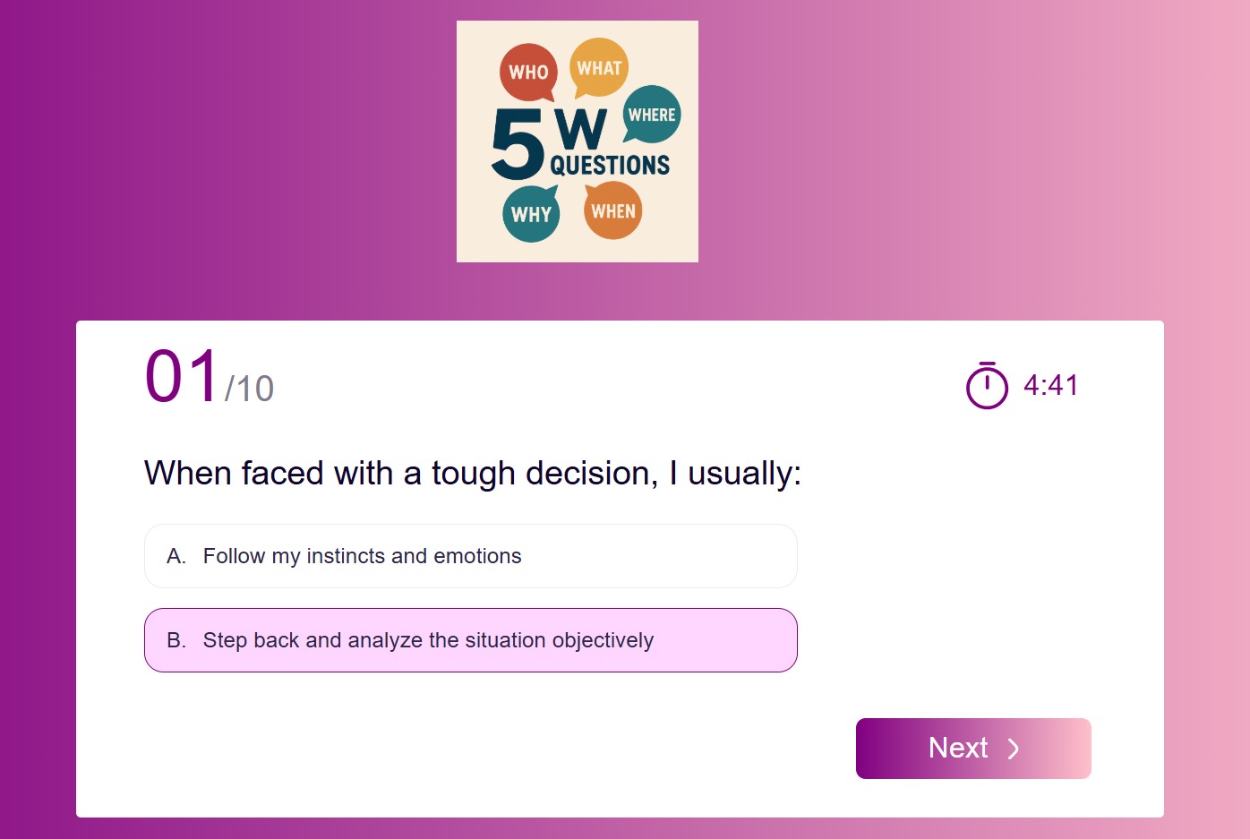 Who am I really test